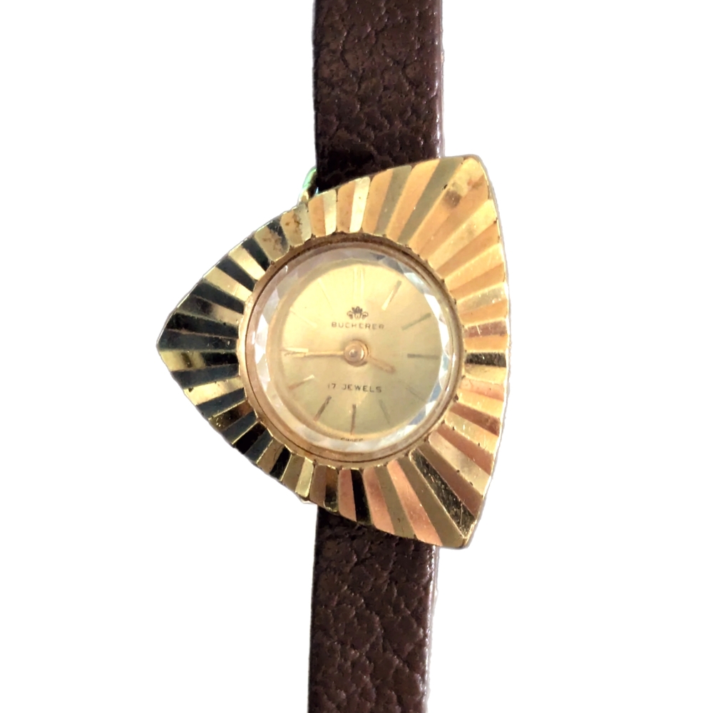 Women's Gold and Brown Watch